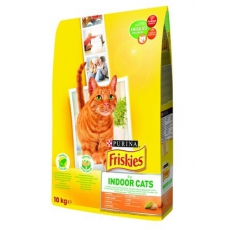 Friskies Indoor (Фріскіс Індор) Сухий повнораціонний корм для дорослих котів з куркою, овочами та садовою травою 10 кг